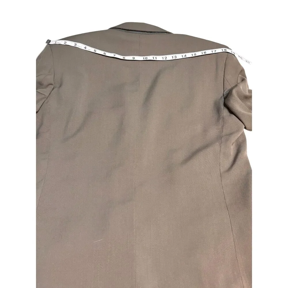 Vintage Italian Wool Sport Blazer Taupe 40R Pavone Quiet Luxury